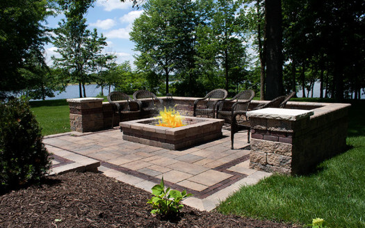 Paver Patio with Fire Pit