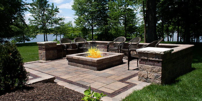 Paver Patio with Fire Pit