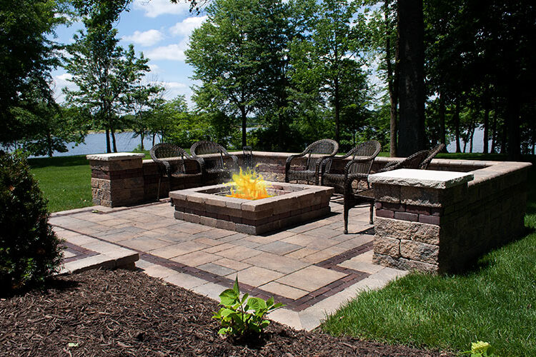Paver Patio with Fire Pit