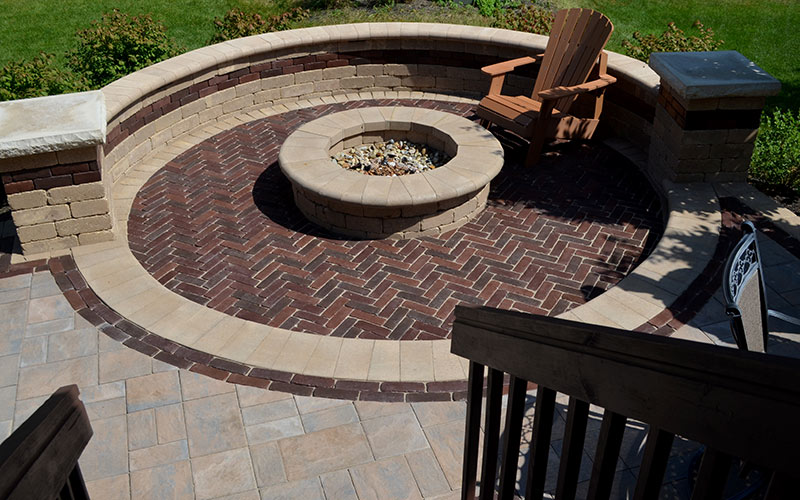 Paver Patio With Fire Pit Traditions, Menards Fire Pit Designs