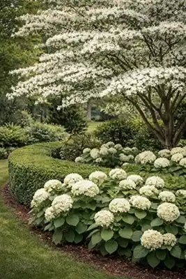 Reliable Trees and Shrubs Flowering Dogwood and Hydrangeas