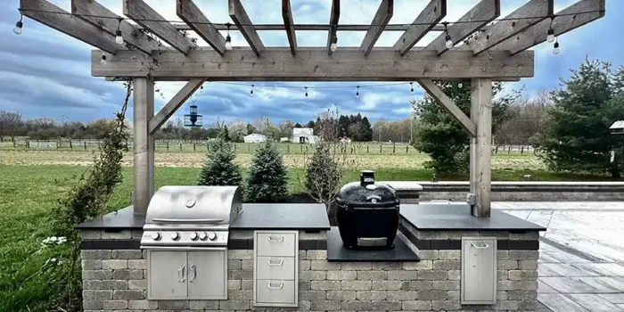 custom outdoor grilling island