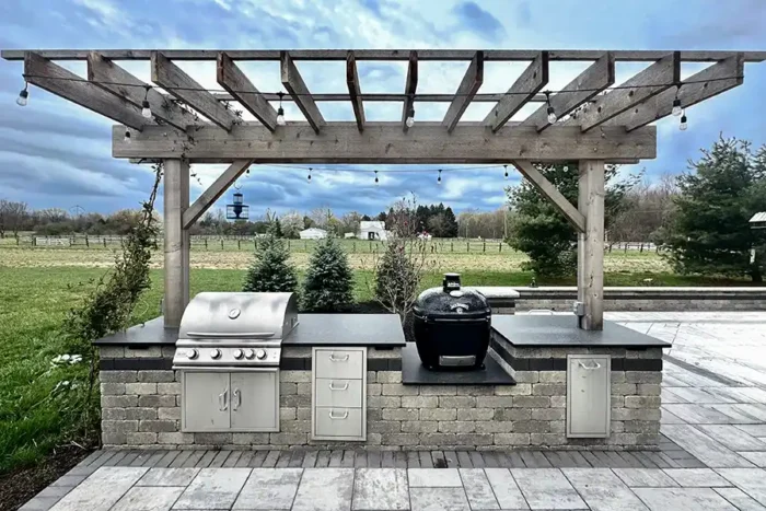 custom outdoor grilling island