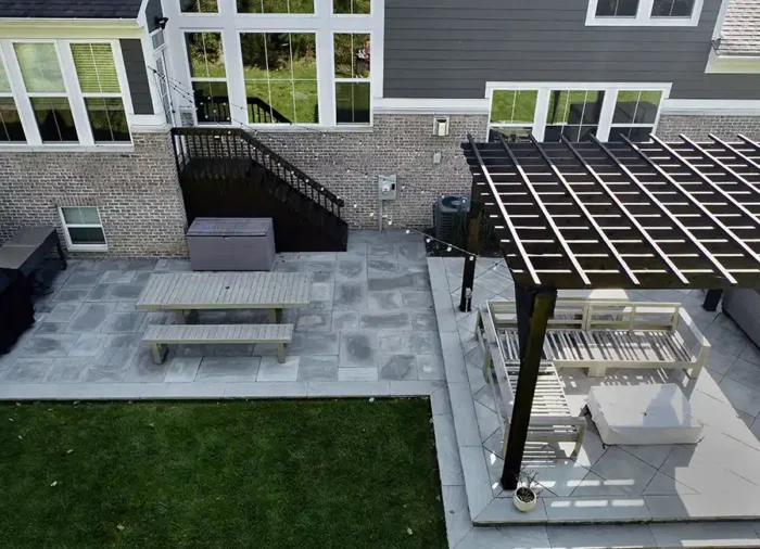 • backyard outdoor living patio design traditions landscape group ohio