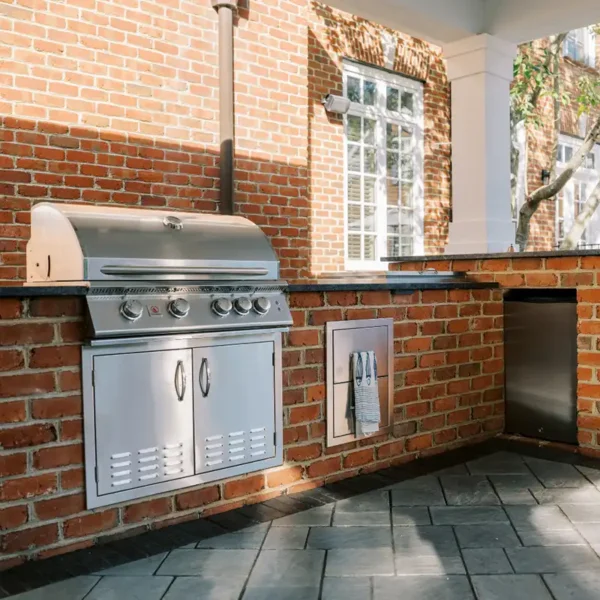 outdoor grill island