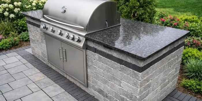built in gas grill outdoor kitchen new albany ohio